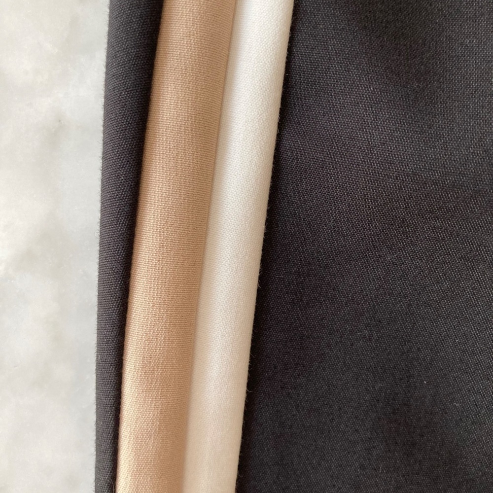 Zara Black Skinny Pants with Cream Stripes - Picture 3 of 5